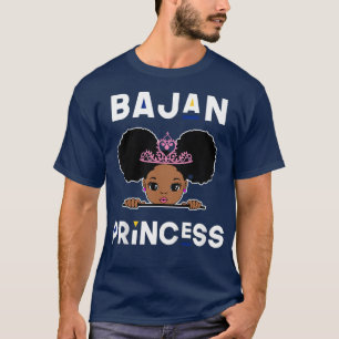 Kids Bajan PrincessGirls Cute Barbadian Princess B T-Shirt