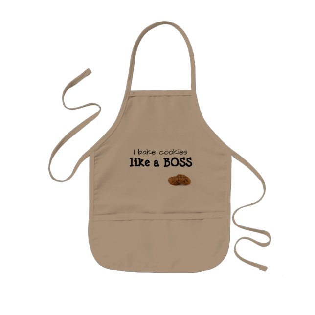 Kids Bake cookies like a Boss apron (Front)
