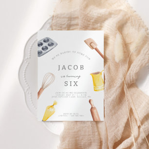 Kids' Baking Birthday Bash   Boys Party Invitation