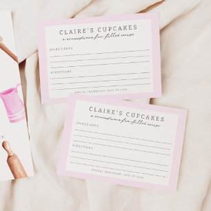 Kids' Baking Birthday Bash Girls Recipe Card