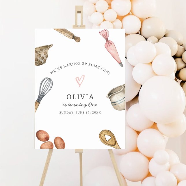 Kids Baking Party Birthday Welcome Poster (Creator Uploaded)