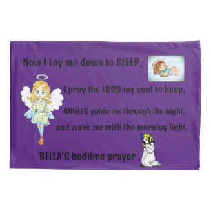 Kids Ballerina Bedtime Prayer Personalised Name Pillowcase