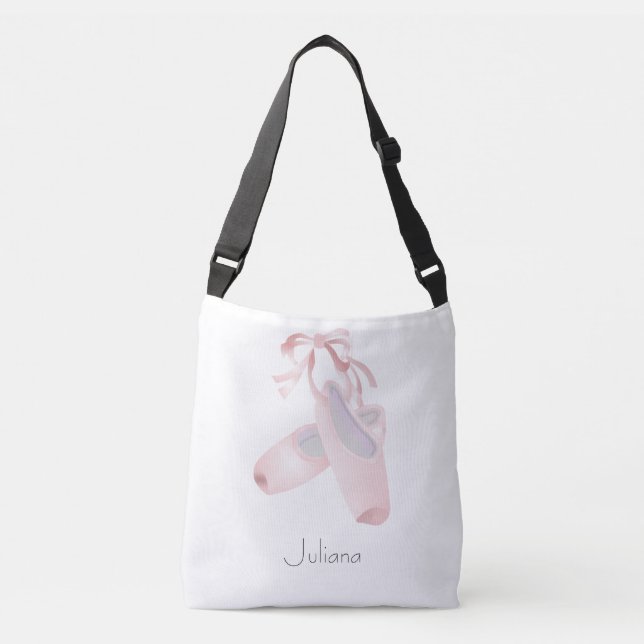 Kids Ballet Dance Personalised Crossbody Bag (Front)