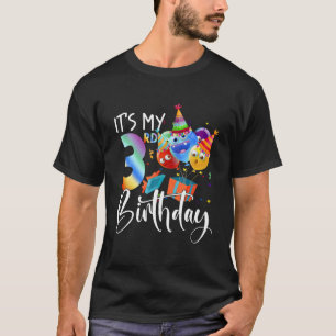Kids Balloon 3Rd Birthday I'm 3 Years Old Boys Gir T-Shirt