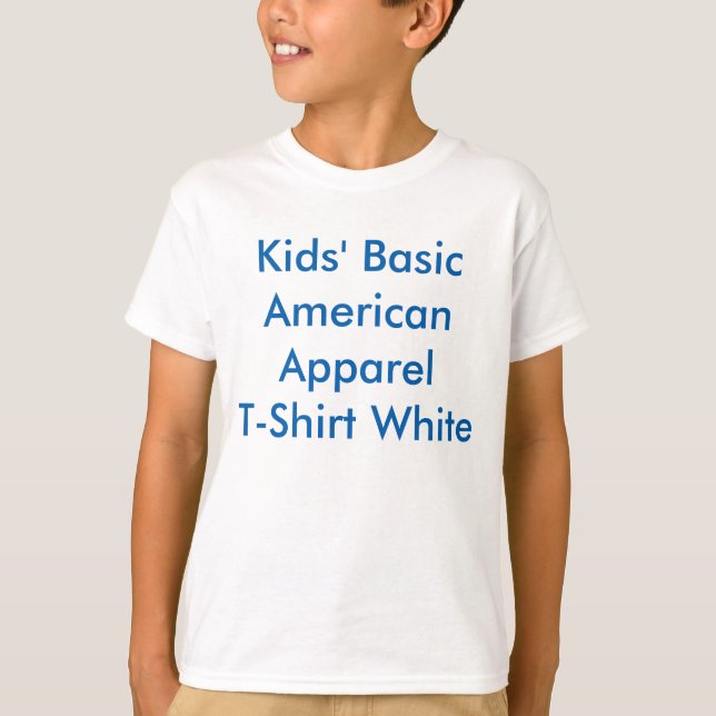 Kids' Basic Apparel T-Shirt, White T-Shirt (Front)
