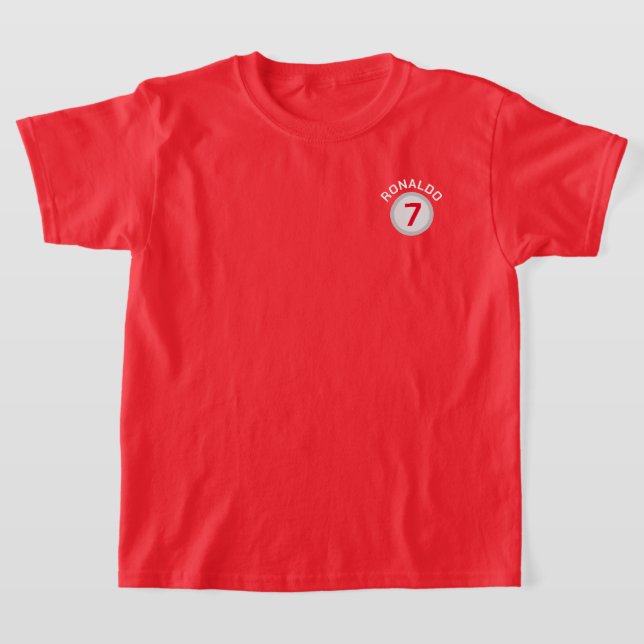Kids' Basic T-Shirt - Ronaldo CR 7 Jersey (Laydown)