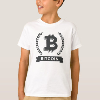Kids basic t-shirt with bitcoin logo
