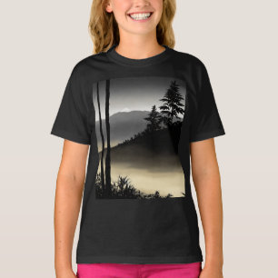 Kids Basic T-Shirt with Bold Black & White Cannabi