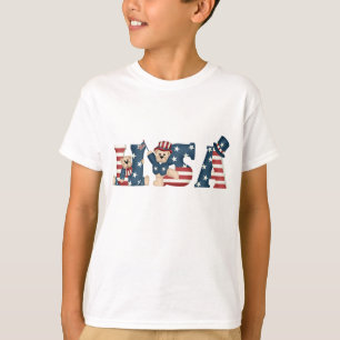 Kid's Basic USA Teddy Bears T-Shirt