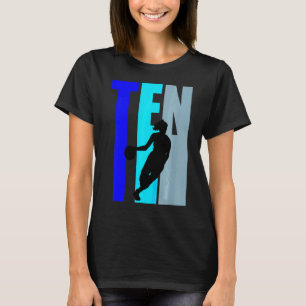 Kids Basketball 10th Birthday Kids Girls Retro Ten T-Shirt