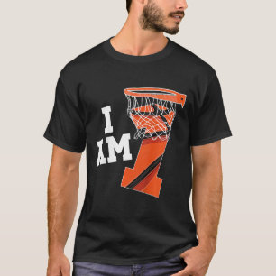 Kids Basketball 1st Birthday Boy One Year Old Bask T-Shirt