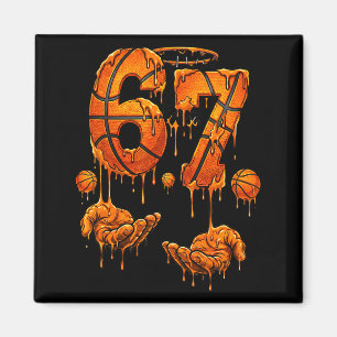Kids basketball 67 six seven funny birthday memeKi Magnet