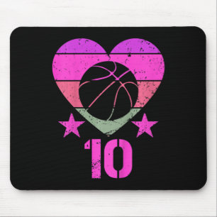 Kids Basketball Birthday 10 Year Old Boy Girl Tent Mouse Pad