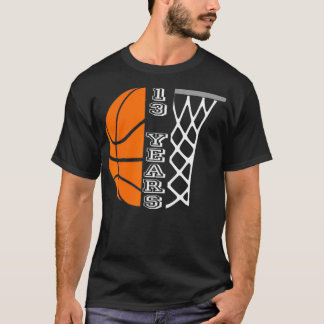 Kids Basketball Birthday For Boys 13 Years Old Gif T-Shirt