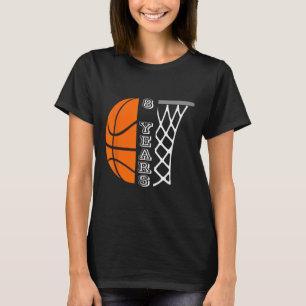 Kids Basketball Birthday For Boys 8 Years Old Gift T-Shirt