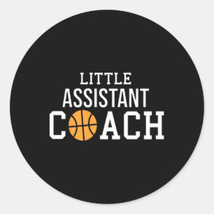 Kids Basketball Coach Gift for Child Assistant Co Classic Round Sticker