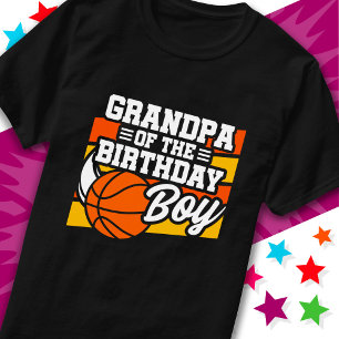 Kids Basketball Party Grandpa of the Birthday Boy T-Shirt