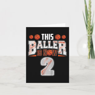 Kids Basketball player 2 Years Old Boy Basketball  Card