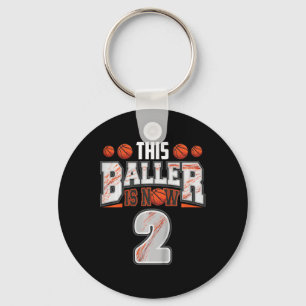 Kids Basketball player 2 Years Old Boy Basketball  Key Ring