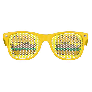 Kids BBQ Grill Party Cartoon Cheese Burgers Kids Sunglasses
