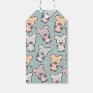 Kids Bears and Doughnuts Pattern Gift Tags