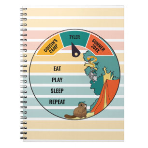 Kid's Beaver Snake Opossum Camp Diary Notebook