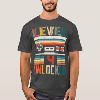 Kids Best Of 2018 Unlocked Level 4 Birthday Gift V T-Shirt