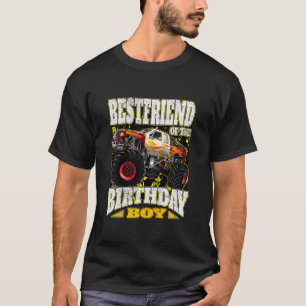 Kids Bestfriend Of Birthday Boy Monster Truck T-Shirt