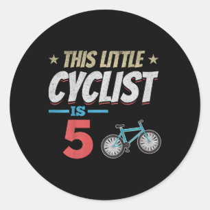 Kids Bicycle Cycling This Little Cyclist Is 5th Bi Classic Round Sticker