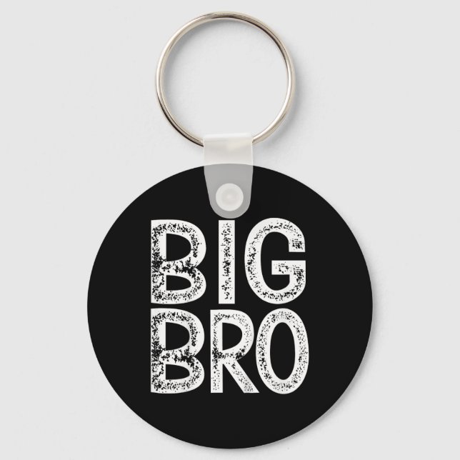 Kids Big Bro Brother Gifts Birthday Christmas Vint Key Ring (Front)