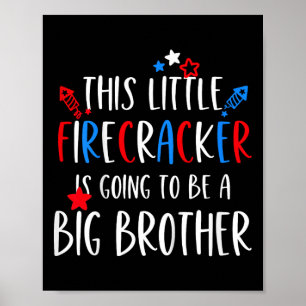 Kids Big Brother 4th Of July Toddler Boy Independe Poster