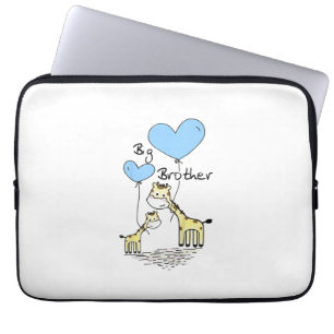Kids Big Brother Cute Giraffes Gift Idea Toddler S Laptop Sleeve