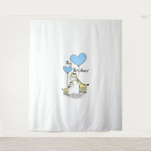 Kids Big Brother Cute Giraffes Gift Idea Toddler S Tapestry