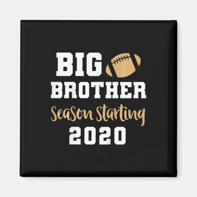 Kids Big Brother Footbyll Pregnancy Announcement F Magnet (Front)