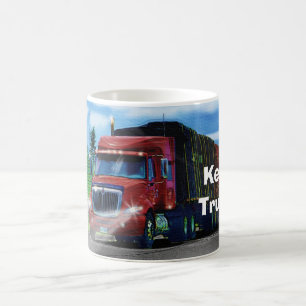 Kids Big Red Cargo Truck Drinking Mug