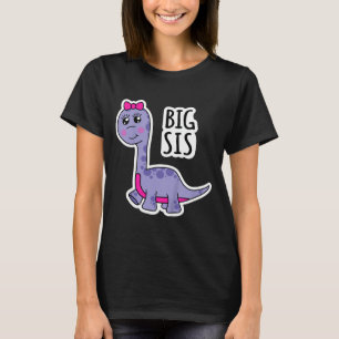 Kids Big Sister Dinosaur Sis Super Cute Dino Bront T-Shirt