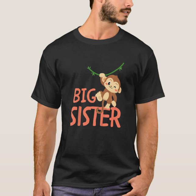 Kids Big Sister Ever Monkey Animal World's Greates T-Shirt (Front)
