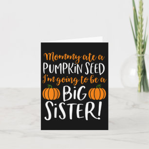 Kids Big Sister Fall Pregnancy Announcement Hallow