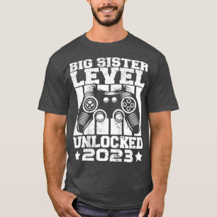 Kids Big Sister Level Unlocked 2023 Pregnancy Anno T-Shirt