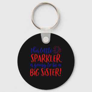 Kids Big Sister Sparkler 4th Of July Pregnancy Ann Key Ring