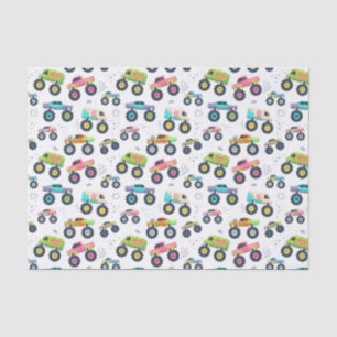 Kids Big Wheel Car And Trucks Tissue Paper
