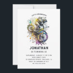 Kids Bike BMX Party. Extreme adventure birthday Invitation<br><div class="desc">Kids Bike birthday party invitation for boy.</div>