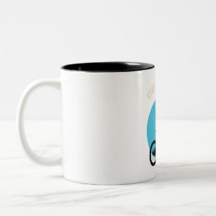 Kids Biker Safety - Stay Super Safe Two-Tone Coffee Mug