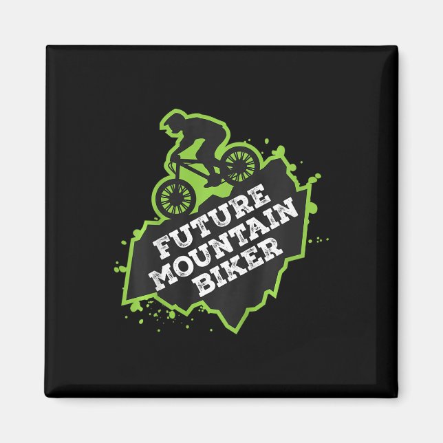 Kids Biking Future Mountain Biker _1  Magnet (Front)