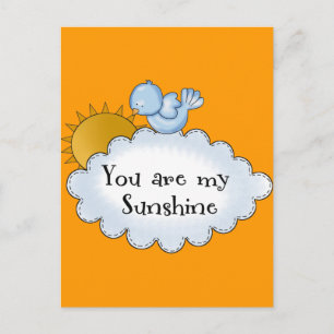 Kid's Bird Sun You Are My Sunshine Postcard