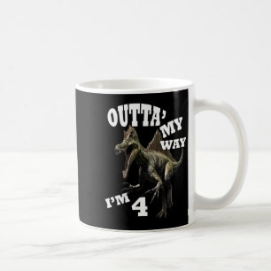 Kids Birthday 4th Gift Dino Graphic Design & Q Coffee Mug
