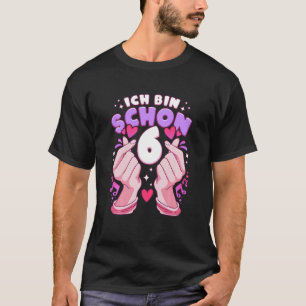 Kids Birthday 6 years, K-pop finger heart, Sarangh T-Shirt