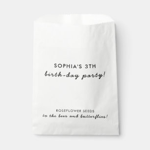 Kids Birthday Bee Wildflower Design Favour Bag