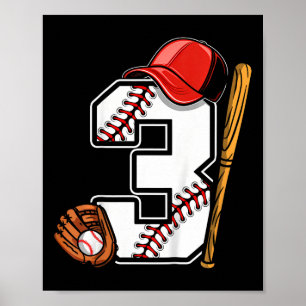 Kids Birthday Boy 3 Three Bysebyll 3rd Birthday By Poster