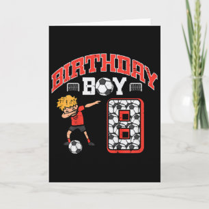 Kids Birthday Boy 8 Soccer Dab 8th Eight Year Old Card